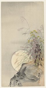 Dolunayda çimenler by Ohara Koson