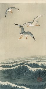 denizde martılar by Ohara Koson