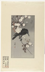Karga ve kiraz çiçeği Hana sakura no tori (nesne üzerindeki başlık) by Ohara Koson
