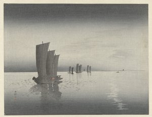 balıkçı teknesi by Ohara Koson