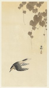 Kuş aşağı uçuşta by Ohara Koson