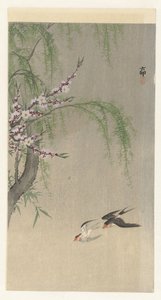 Uçan kırlangıçlar by Ohara Koson