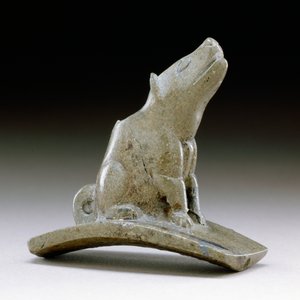 ಕೊಯೊಟೆ ಪ್ಲಾಟ್‌ಫಾರ್ಮ್ ಪೈಪ್, 200 BC-100 AD (ಪೈಪ್‌ಸ್ಟೋನ್)ಟರ್ಕ್ by Ohio Hopewell culture