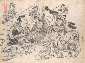 Bir Dramadan Sahne, 1710-13., 1710-13. by Okumura Masanobu