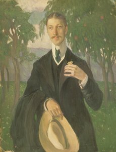 Nikolay Gumilyev'in Portresi (1886-1921) 1909 (tuval üzerine yağlı boya) by Olga Lyudvigovna Della Vos Kardovskaya