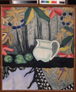 Natürmort. Olga Vladimirovna Rozanova (1886-1918), tuval üzerine yağlı boya, yaklaşık 1910. Rus sanatı, 20. yüzyıl, avangart; Devlet A. Radischev Sanat Müzesi, Saratov (Rusya).