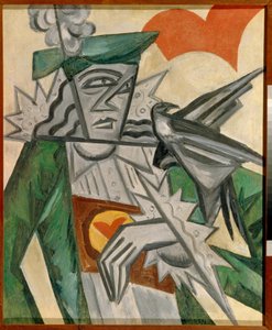 Jack of Hearts - Tablo Olga Vladimirovna Rozanova (1886-1918), tuval üzerine yağlı boya (78,5x64,5 cm)