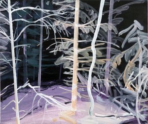 Forêt-noire 3 ,2017 (tuval üzerine akrilik) by Olivier Morel