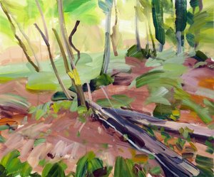 Forêt 24 ,2017 (tuval üzerine akrilik) by Olivier Morel