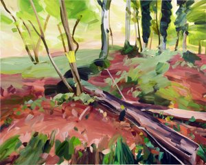 Forêt 25 ,2017 (tuval üzerine akrilik) by Olivier Morel