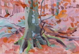 Forêt 32 ,2018 (tuval üzerine akrilik) by Olivier Morel