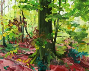 Forêt 3 ,2014 (tuval üzerine akrilik) by Olivier Morel