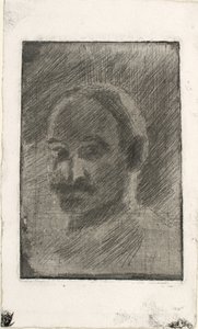 Ressam Henrik Schouboe'nin portresi by Oluf Hartmann