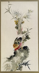 Sülün - suluboya, Onishi Keisaie by Onishi Keisai