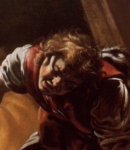 David ve Goliath'tan David'in Detayı by Orazio Borgianni