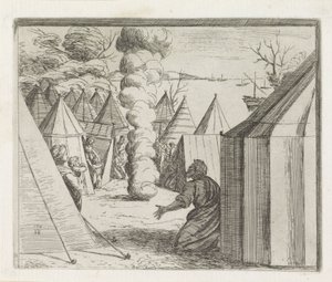 Tanrı, Raphael'in Loggia'sındaki Duman Tablolarından Bir Sütunda Musa'ya Görünüyor (seri başlığı) by Orazio Borgianni