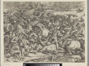 Milvian Köprüsü Savaşı by Orazio Farinati (attributed to)
