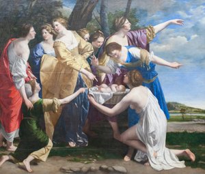 Musa'nın Bulunuşu, 1630'ların başları (tuval üzerine yağlıboya) by Orazio Gentileschi