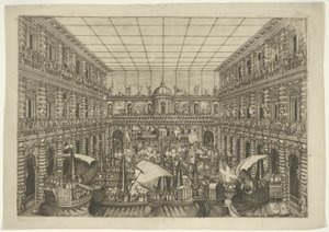 Palazzo Pitti Avlusunda Naumachia by Orazio Scarabelli