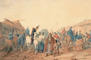 İngiliz Ordusunun Balaclava limanındaki ikmal üssü, 1854