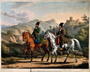 İranlı at sırtında nargile içiyor, 1820 dolaylarında