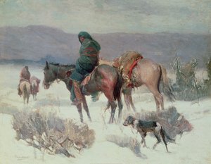Kış Avı (tuval üzerine yağlıboya)