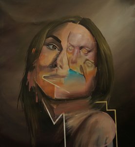 Pure, 2021-23 (keten üzerine yağlıboya) by Oscar Nin