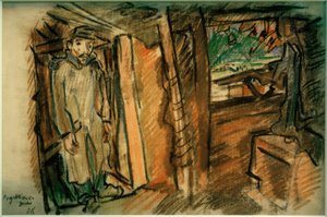 Kapalı konumda projeksiyon tüfeği by Oskar Kokoschka