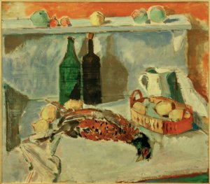 Ölü bir sülün ile natürmort by Oskar Moll