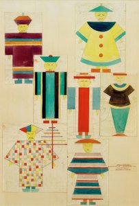 7 bülbül figürü by Oskar Schlemmer