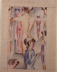 Stadyuma giriş by Oskar Schlemmer