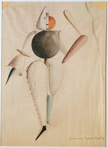 Das Triadische Ballett - Üçlü Bale için heykelcik by Oskar Schlemmer
