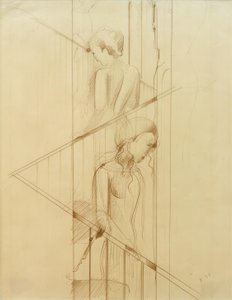 merdiven sahnesi by Oskar Schlemmer