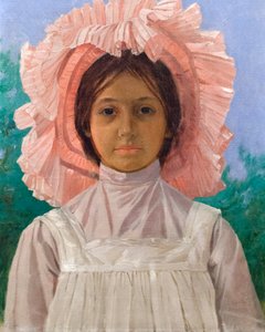 pembe şapkalı kız by Osman Hamdi Bey