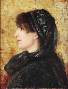Naile Hanım Portresi , Portrait of Naile Hanım by Osman Hamdi Bey