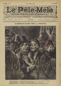 Metroda çok fazla koyduk. Le Pele-Mele için İllüstrasyon by Oswald (after) Heidbrinck