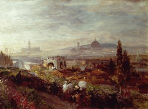 Floransa manzarası by Oswald Achenbach