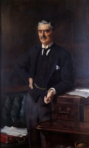 Neville Chamberlain'in Portresi (1869-1940) (tuval üzerine yağlı boya)