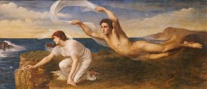 Boreas ve Orithyia, 1879 dolayları (tuval üzerine yağlı boya) by Oswald von Glehn