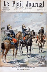 Fransız askeri manevraları: iletişim kurmak için güvercinlerin kullanılması, 1897 by Oswaldo Tofani
