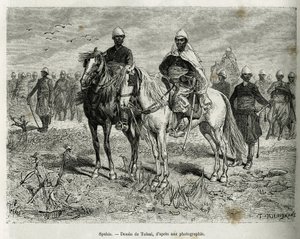 Sefer eskortunun Spahileri. Deniz Piyade Komutanı Gallieni tarafından 1880-1881