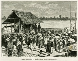 Rüzgarda tiyatro. Tofani tarafından, bir fotoğraftan sonra, Trente mois au Tonkin
