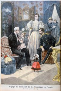 Rusya Çarı II. Nicholas ve Fransa Cumhurbaşkanı Felix Faure, 1897 by Oswaldo Tofani