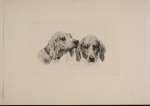 Danca: İki köpek kafası by Otto Bache