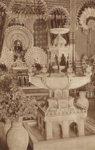 Bavyera Kings Castle Linderhof yakınında Mağribi Kiosk