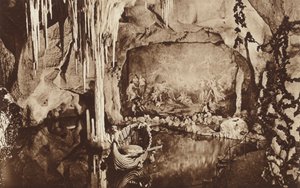 Bavyera Kralları Kastle Linderhof yakınlarındaki Blue Grotto