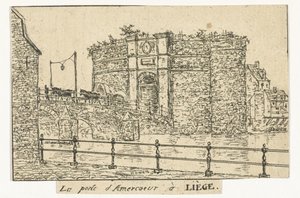 Amercoeurpoort te Luik Liège'deki Amercoeur kapısı (nesne üzerindeki başlık) by Otto Baron Howen