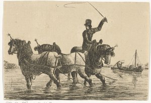 Suda üç taslak at by Otto Baron Howen