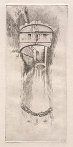 Venedik Gravürleri: Ahlar Köprüsü, 19. yüzyıl. by Otto H. Bacher