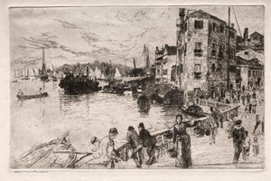 Venedik Gravürleri: Castello Mahallesi, Riva, 19. yüzyıl.